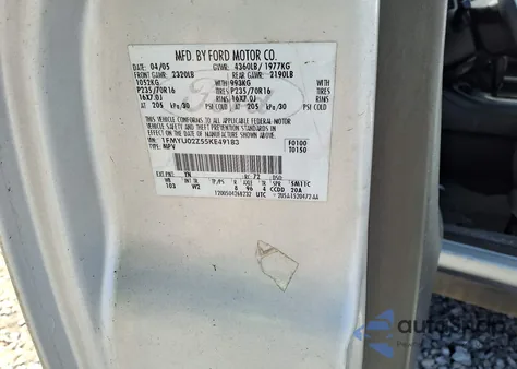 2005 Ford Escape Xls из США, поврежденный, VIN 1FMYU02Z55KE49183